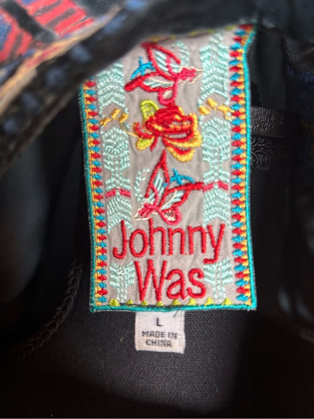 Johnny Was Laurielie Teal Velvet Dress - Picture 6 of 8